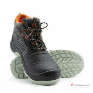 Ботинки кожаные "Скорпион-Премиум-1301ПК" с подошвой ПУ/ТПУ и КП чёрные