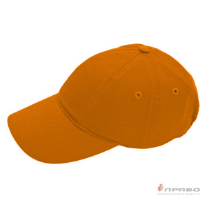 Каскетка защитная из 100% хлопка с вставкой из ABS-пластика оранжевая