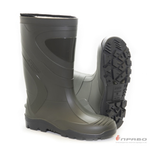Сапоги мужские утеплённые ПВХ МБС КЩС с утеплителем НТП оливковые (34 см)