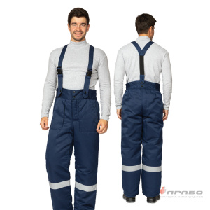 Брюки мужские на утепляющей прокладке для защиты от пониженных температур тёмно-синие