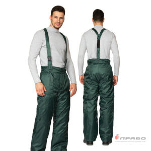 Брюки мужские утеплённые "Мастер" зелёные