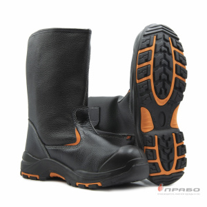 Сапоги "Скорпион Премиум 1304.2ПК" с подошвой ПУ/нитрил с КП чёрные (натуральный мех)