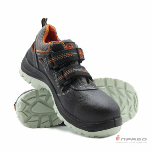 Сандалии кожаные "Скорпион-Премиум-1303ПК" с подошвой ПУ/ТПУ и КП чёрные