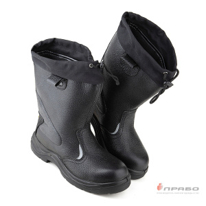 Сапоги "Викинг-Нитро-18РНМ", ПУ/нитрил, КП, чёрные (натуральный мех)