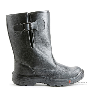 Сапоги "Олимп-15КМ" с подошвой ПУ и МП чёрные (искусственный мех)