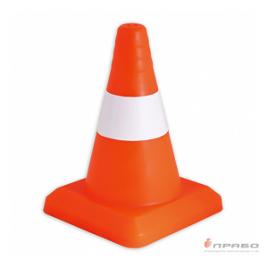 Конус сигнальный мягкий со светоотражающей полосой 320 мм оранжевый