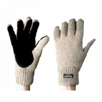 Перчатки шерстяные утепленные ИНЕЙ® со спилковыми накладками