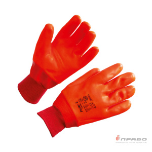 Перчатки нефтеморозостойкие утеплённые из ПВХ, манжет резинка