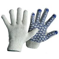 Перчатки хб с ПВХ, Люкс, 5-ти нитка "Волна" 7,5 класс (уп.200 пар)