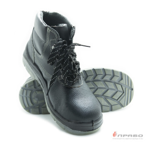 Ботинки кожаные "Викинг Нитро" с подошвой ПУ/нитрил с КП чёрные