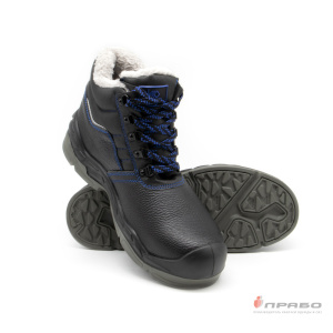 Ботинки "Б-М12" (искусcтвенный мех) с подошвой ПУ/ТПУ и МП чёрные