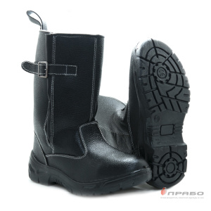 Сапоги утеплённые "Олимп" с подошвой ПУ чёрные (искусственный мех)