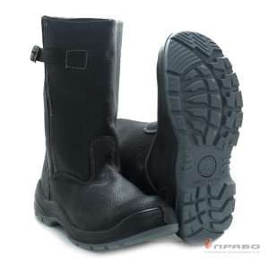 Сапоги утеплённые кожаные "Викинг" с подошвой ПУ/ТПУ чёрные