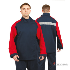 Костюм огнестойкий "Гектор" синий/красный 1 класса защиты (куртка и брюки)
