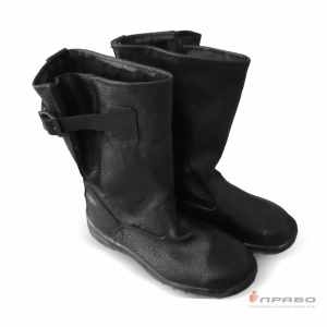 Сапоги утеплённые кожаные "Викинг" с подошвой ПУ/ТПУ и МП чёрные