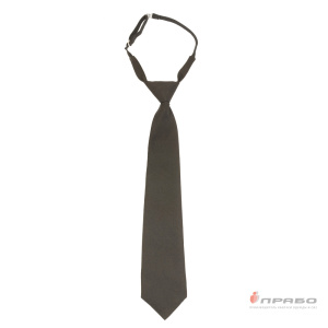 Галстук форменный на мягкой резинке с регулируемой длиной чёрный