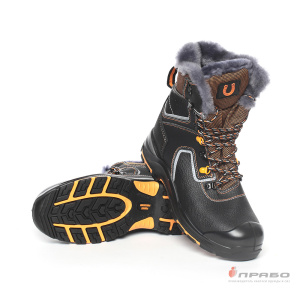 Ботинки "Perfect Protection PRB10N-CKW" с подошвой ПУ/нитрил и КП чёрные (натуральный мех)