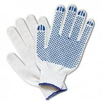 Перчатки хб с ПВХ, Люкс, 5-ти нитка "Точка" 7,5 класс (уп.200 пар)