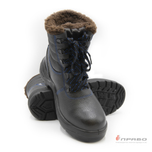 Ботинки "Викинг-Нитро-28РНМ-1" с подошвой ПУ/нитрил и КП чёрные (шерстин)