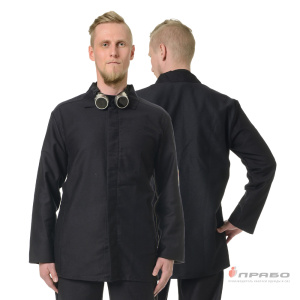 Костюм жаростойкий молескиновый ОП ТУ чёрный (куртка и брюки) (куртка и брюки)