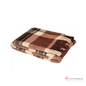 Плед полутораспальный полушерстяной 140х210 см