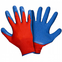 Перчатки нейлоновые с рифленым покрытием