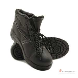 Ботинки "Олимп" с подошвой ПУ чёрные (искусственный мех)