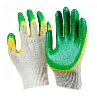 Перчатки хб с латексом, 2-й облив Стандарт