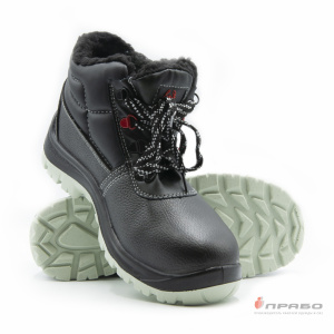 Ботинки "Скорпион Зима 1201.1М" с подошвой ПУ/ТПУ и МП чёрные (искусственный мех)