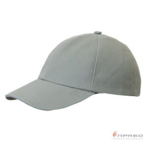 Бейсболка на липучке серая