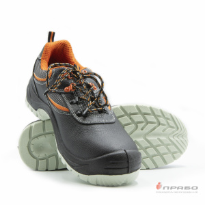 Полуботинки кожаные "Скорпион-Премиум-1302ПК" с подошвой ПУ/ТПУ и КП чёрные