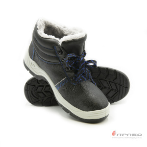 Ботинки рабочие утеплённые SJ8077-W с подошвой ПУ/ТПУ чёрные (искусственный мех)