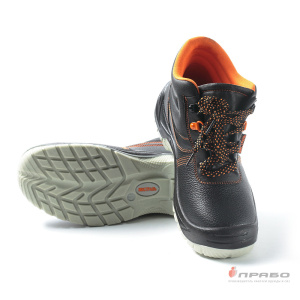 Ботинки "Мистраль" с подошвой ПУ/ТПУ, МП и МС чёрный/оранжевый
