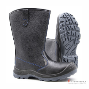 Сапоги кожаные "Викинг-16/1" с подошвой ПУ/ТПУ и МП чёрные
