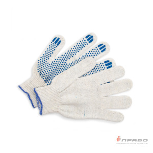 Перчатки х/б с ПВХ-покрытием "Точка" (10 класс) Эконом