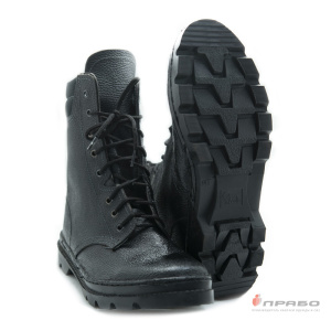 Ботинки юфтевые с высоким берцем "ОМОН" на подошве ТЭП чёрные