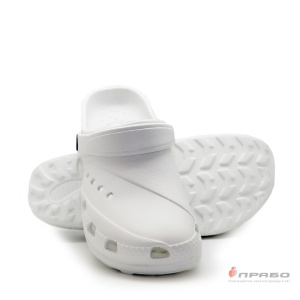 Сабо женские из ЭВА с ремешком "Дюна 601/06" белые