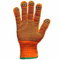 Перчатки п/ш с ПВХ оранжевые