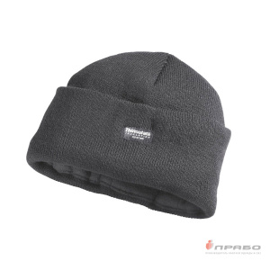 Шапка зимняя "Тинсулейт" универсальная трикотажная с подкладкой из флиса серая