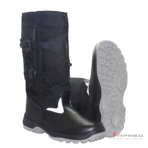 Сапоги "Север-6-091-2 ПУ-Р" с подошвой ПУ/нитрил и КП чёрные (шерстин)