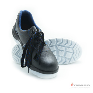 Полуботинки кожаные с подошвой ПУ/ТПУ, МП, чёрные