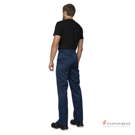 Костюм мужской "Ударник" синий/чёрный