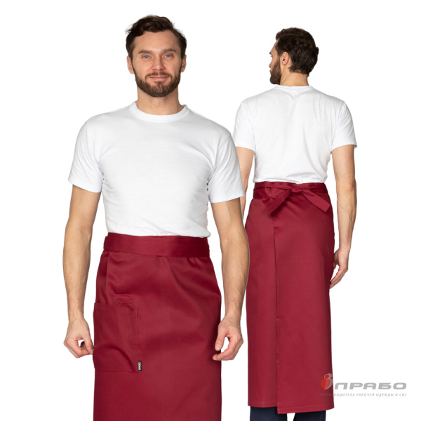 Передник поварской бордовый