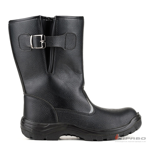 Сапоги "Олимп-15-ОИ" с подошвой ПУ (кожа и винилискожа) чёрные