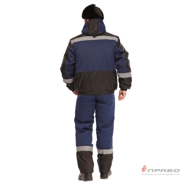 Костюм мужской утеплённый "Стайл" синий (куртка и полукомбинезон)