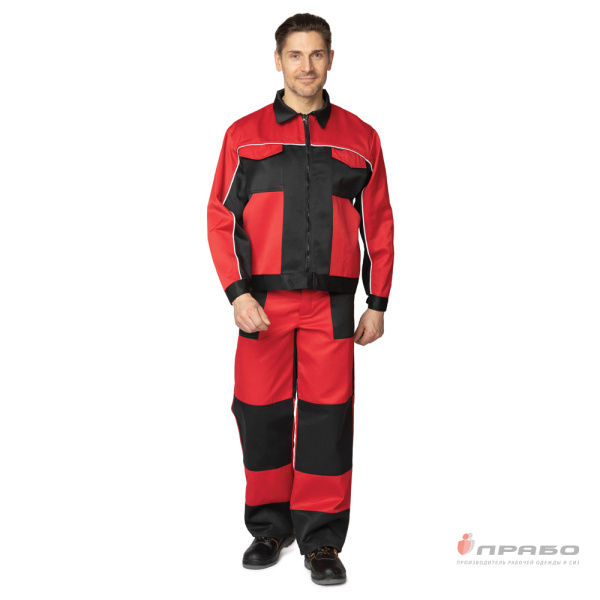 Костюм мужской "Бригадир" для работы на стройке (куртка и брюки)