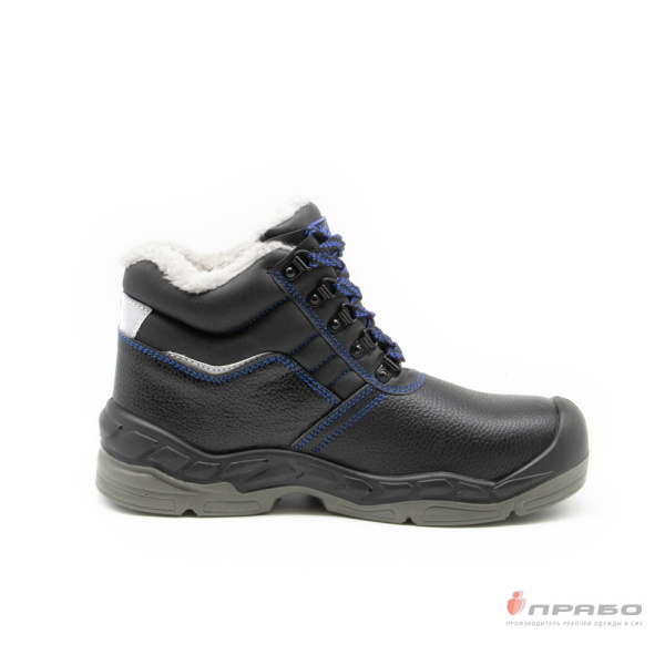 Ботинки "Б-М12" (искусcтвенный мех) с подошвой ПУ/ТПУ и МП чёрные
