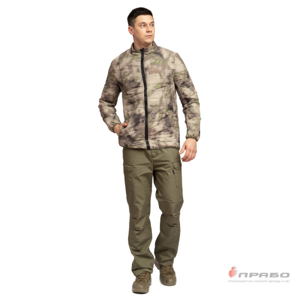 Куртка мужская демисезонная "Бомбер" КМФ песок