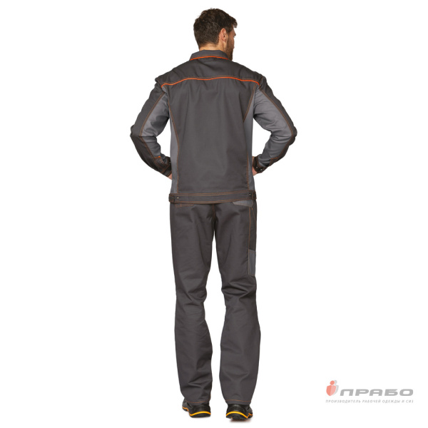 Костюм мужской "Бренд 1 2020" тёмно-серый/серый (куртка и брюки)