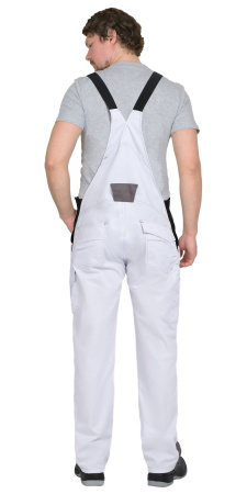 Полукомбинезон СИРИУС-ЦИТРИН белый со средне-серым